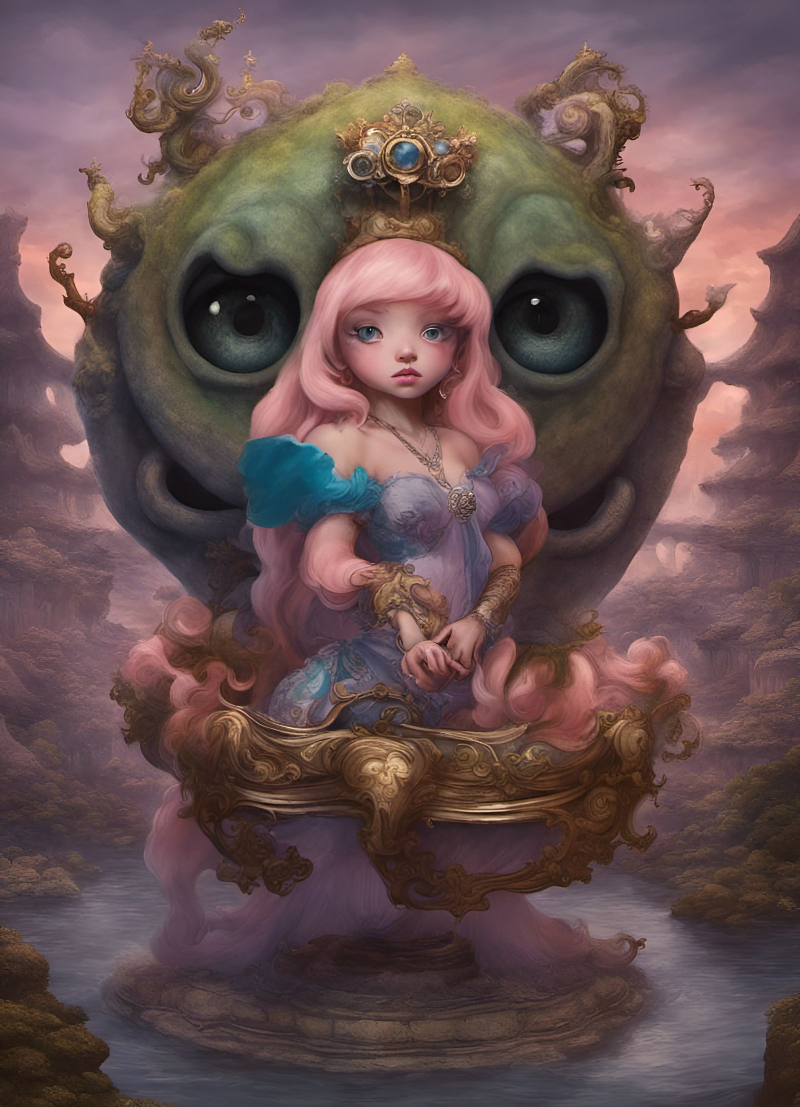 Kawaii Plush Munny Doll in Fantasy Style