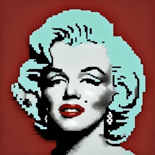 Marilyn Monroe as 8-bit Pixel Art
