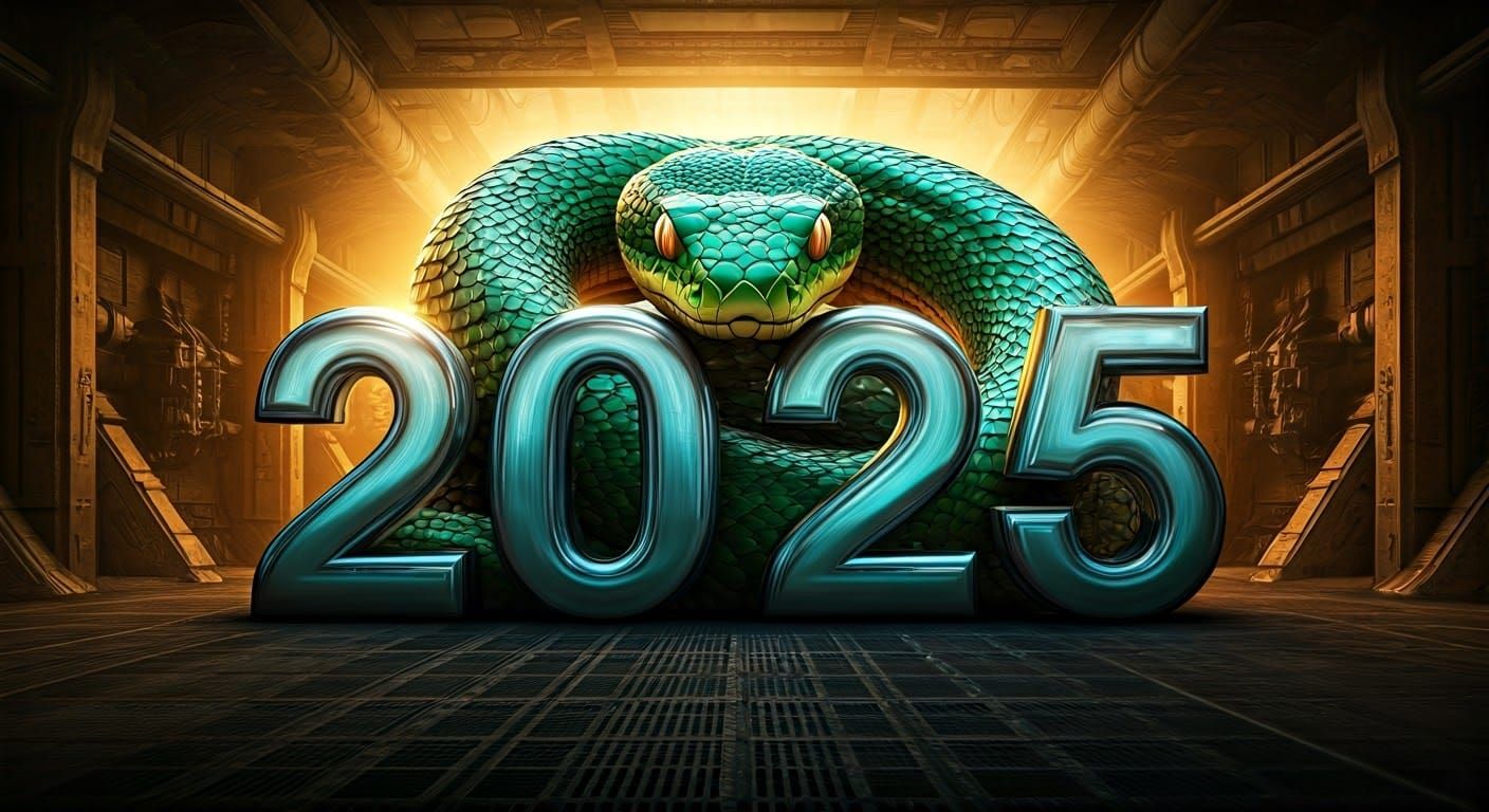 Majestic 2025 in Hyperrealistic Industrial Setting with Chro...