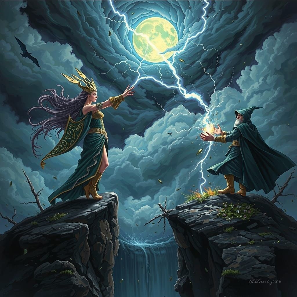 Cyberpunk Warrior Queen Commands Stormy Tempest