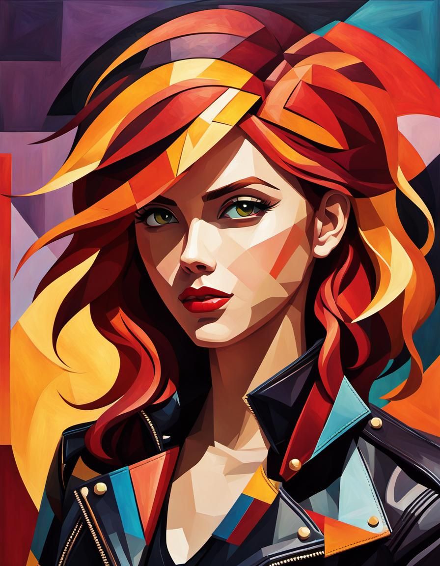 Sunset Shimmer in Cubist Art Deco Style