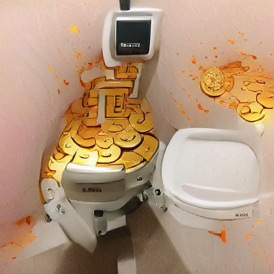 Bitcoin Toilet Digital Art