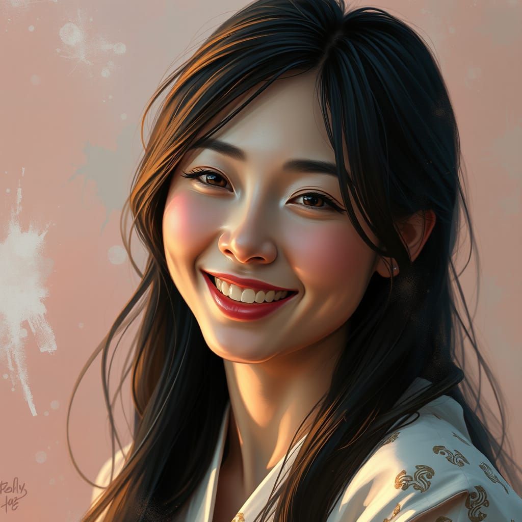 Serenity Shines in Eastern Asian Woman