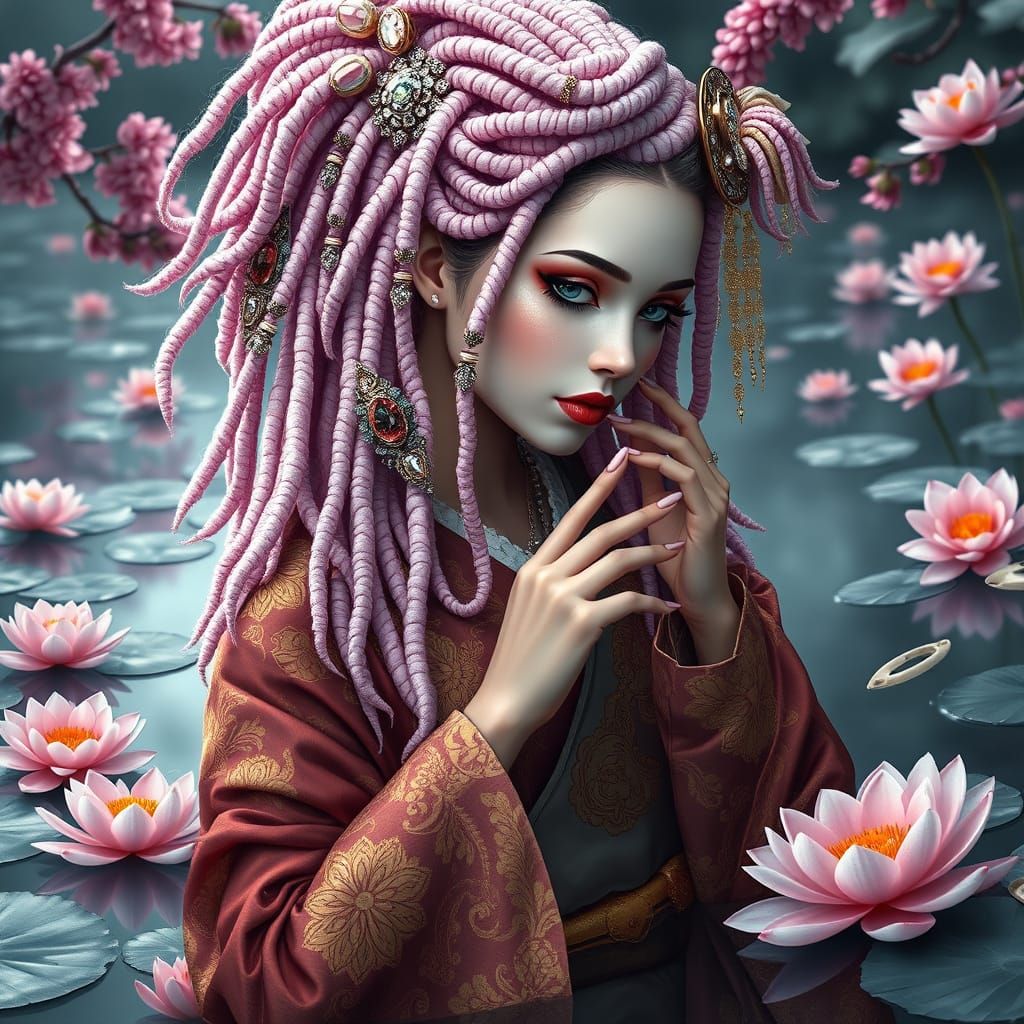 A mesmerizing dark fantasy digital illustration by Lady Fran...