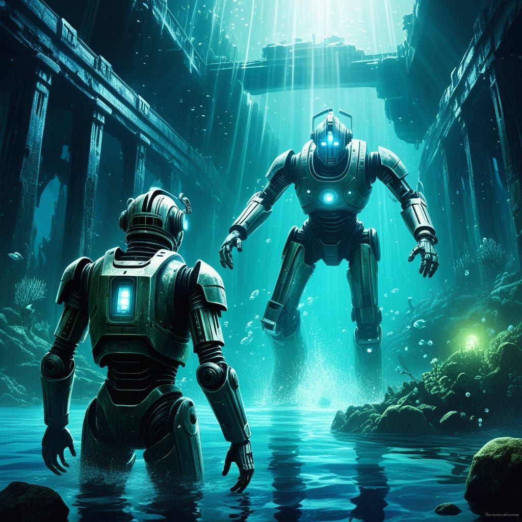 Doctor Who Battles Cybermen Underwater in Futuristic City