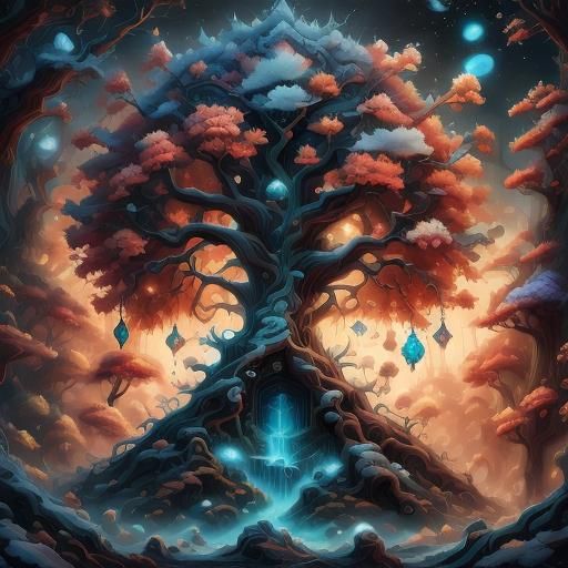 Elysian Landscape with Ethereal Magic