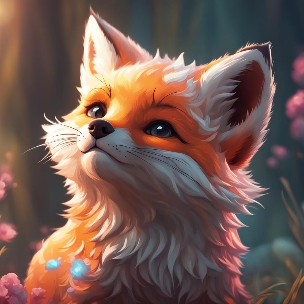 Cute Hybrid Animal Portrait in Digital Art Style