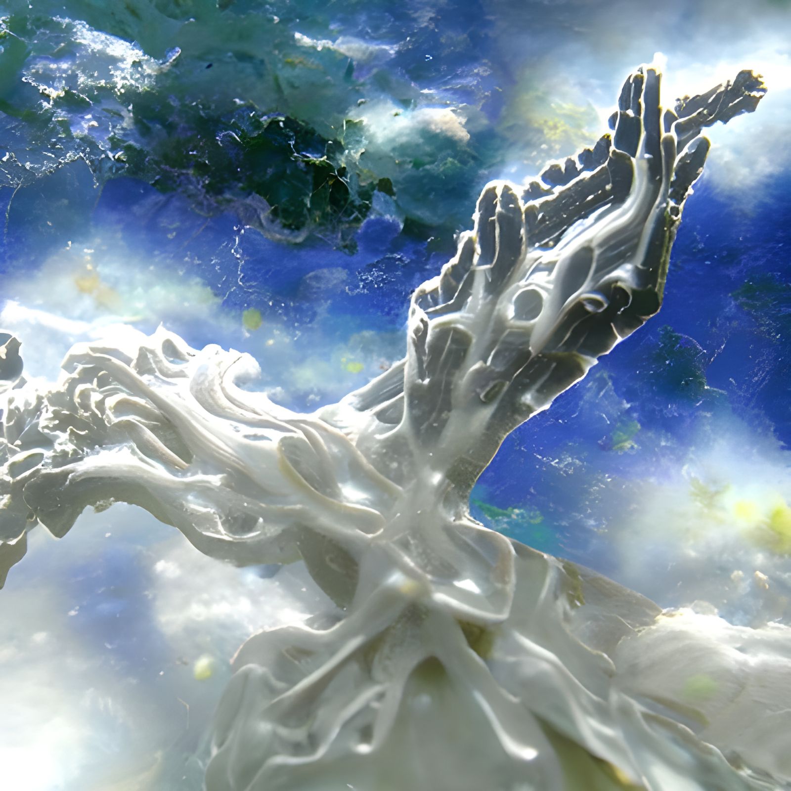 Cosmic Vengeance in Vaporwave Style