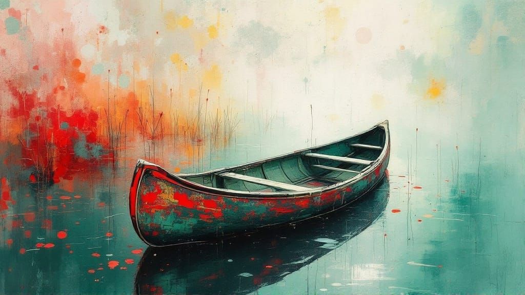 Surreal Water Landscape with Tactile Richness