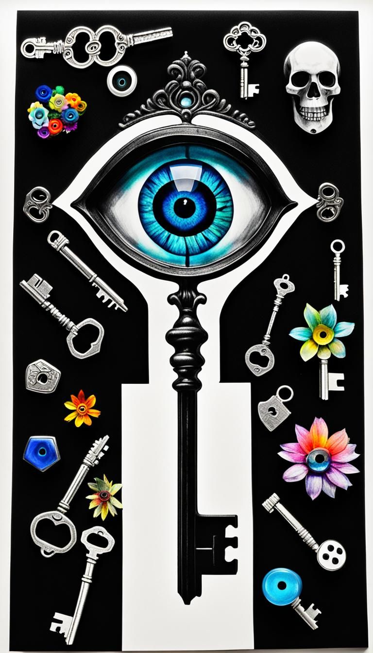 Surreal Keys and Objects in Rayograph Style