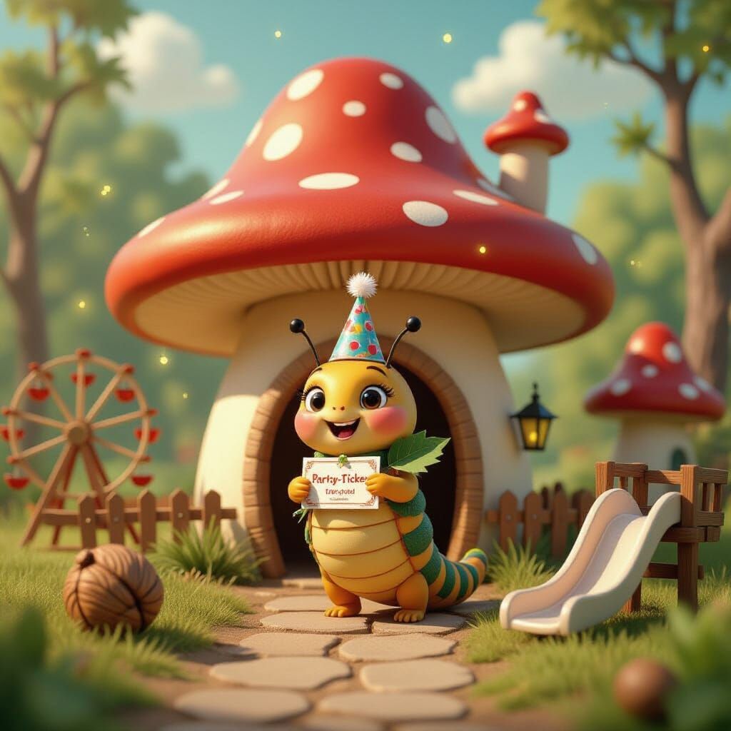 Caterpillar's Whimsical Fair Adventure as Stop-Motion Animat...