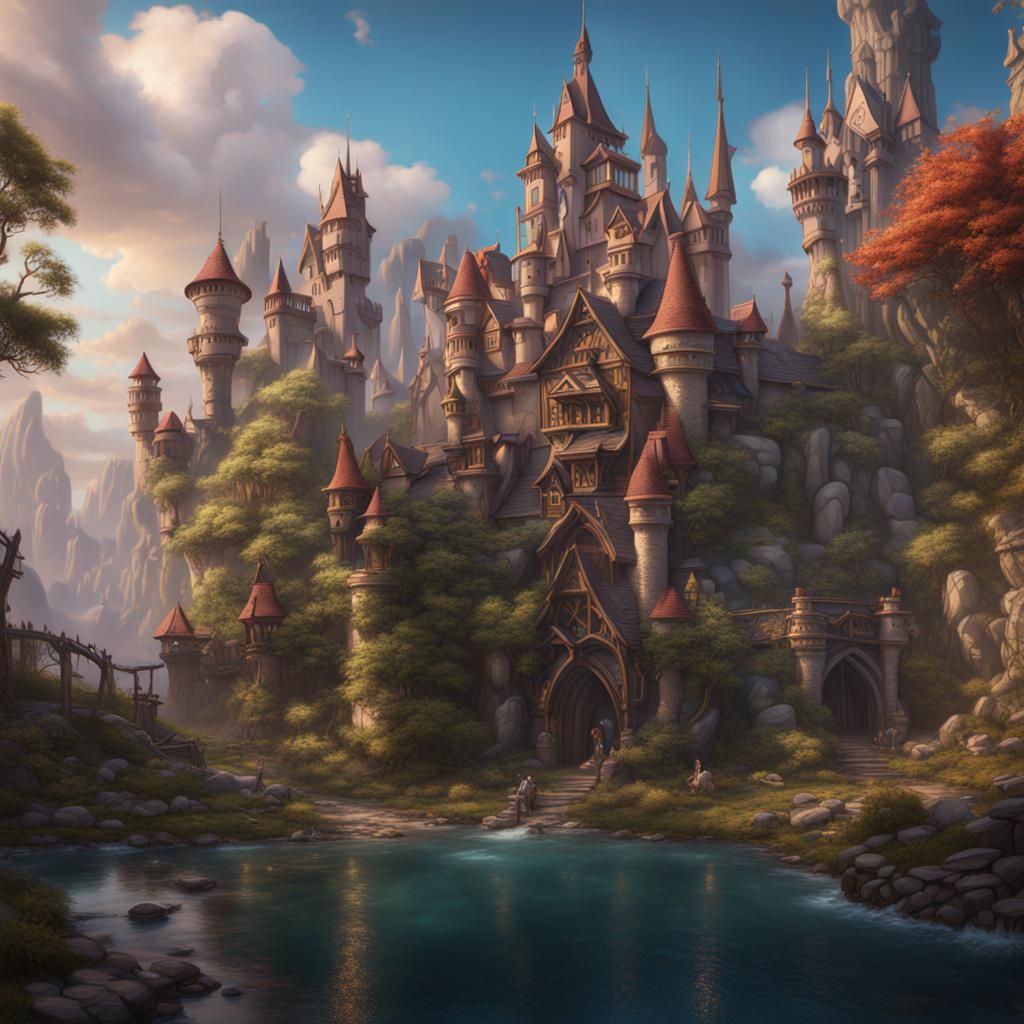 Fantastical Matte Painting in Deep Color