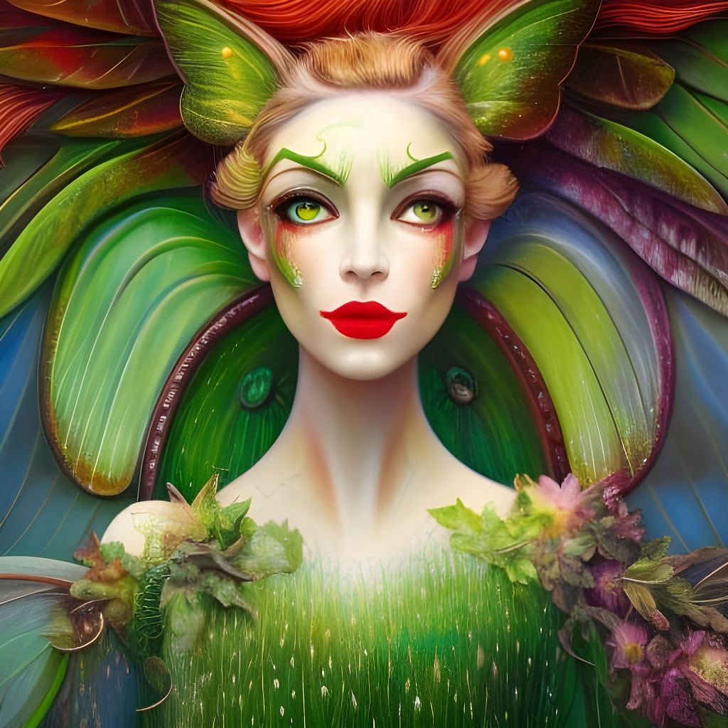 Forest Fairy Portrait with Volumetric Lighting