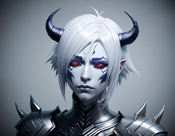 Anime Style Wight Demon Concept Art