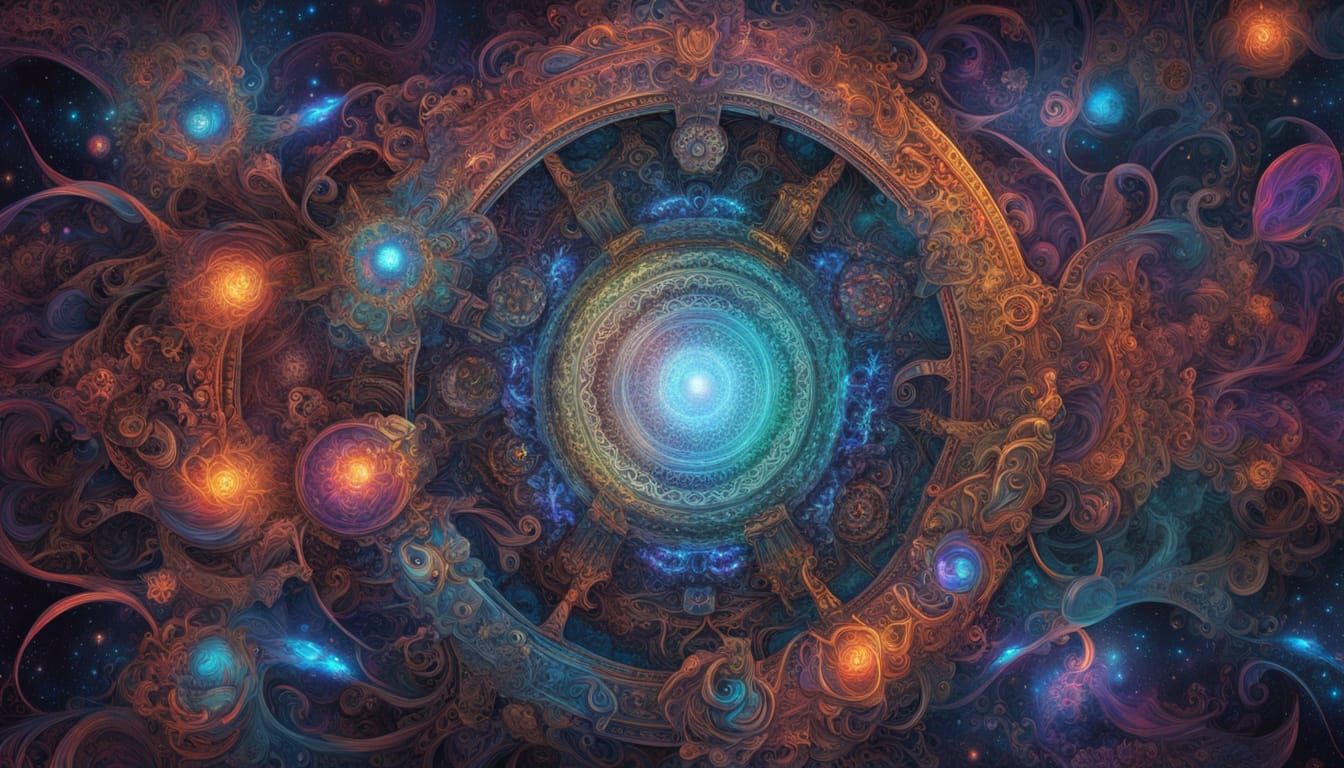 Organic Meets Mechanical: A Cosmic Steampunk Dream