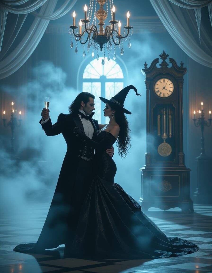 Gothic Vampire & Witch Dance at Midnight Ball