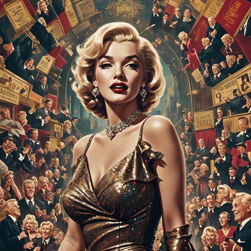 Marilyn Monroe in a Detailed Movie Poster