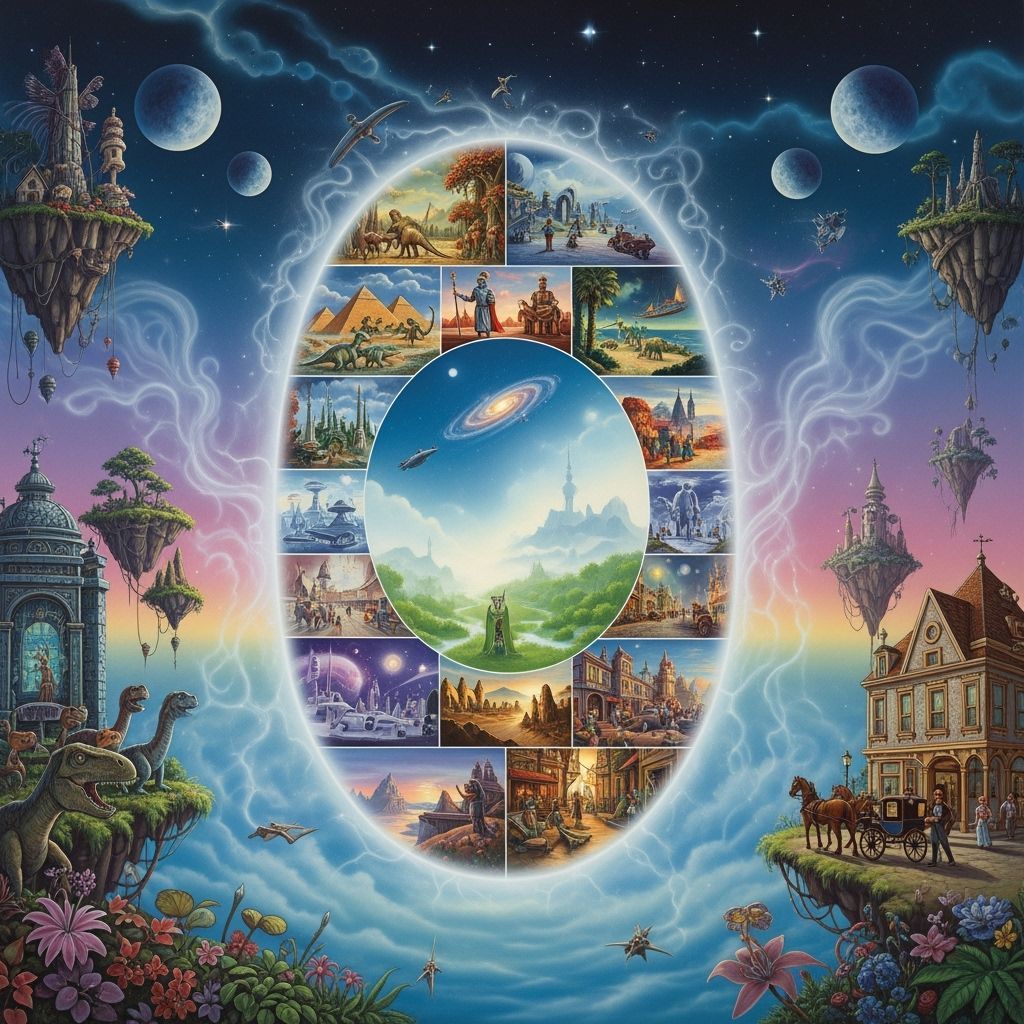 Portal Reveals Scenes from Different Times, Airbrushed Style