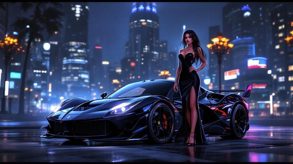 Ahri in Gotham: 3D Anime Art Inspired by WLOP