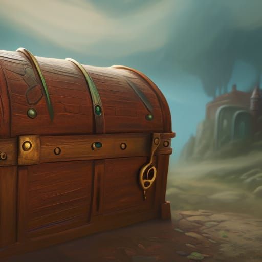 Detailed Treasure Chest Fantasy Concept Art