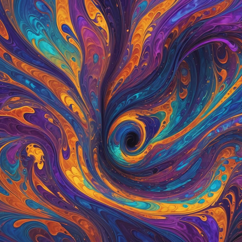 Iridescent Creature Emerges in Surreal Digital Art