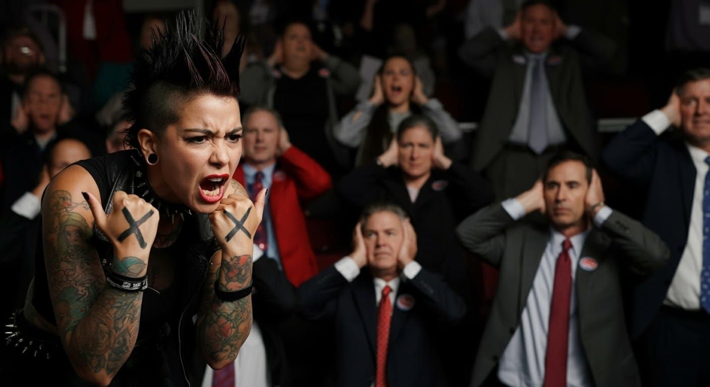 Latina Punk Rock Vocalist Confronts Indifferent Crowd