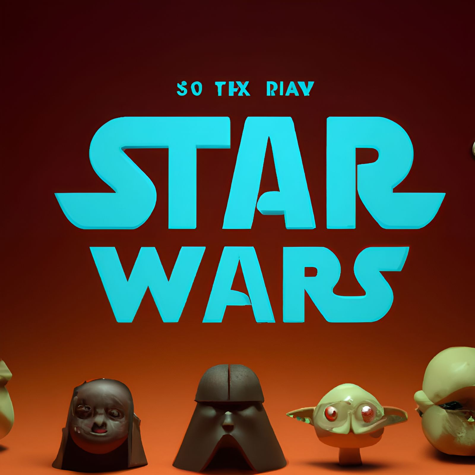 Star Wars Poster in Clay Motion Style