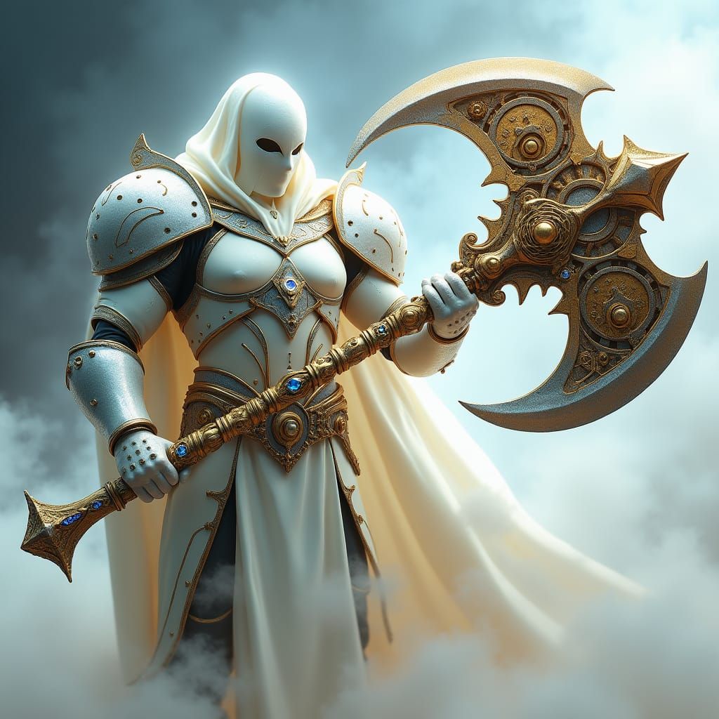 smokey, ghost, white, dangerous evil assassin, hero, shimmer...