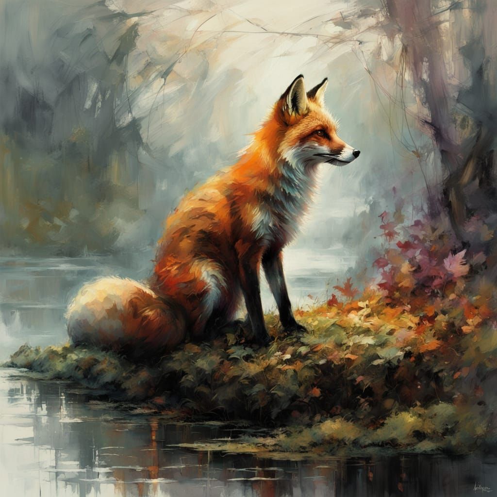 Majestic Fox in Autumn Paradise