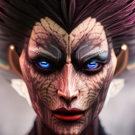 Futuristic Warrior Portrait in Hyperreal Digital Art