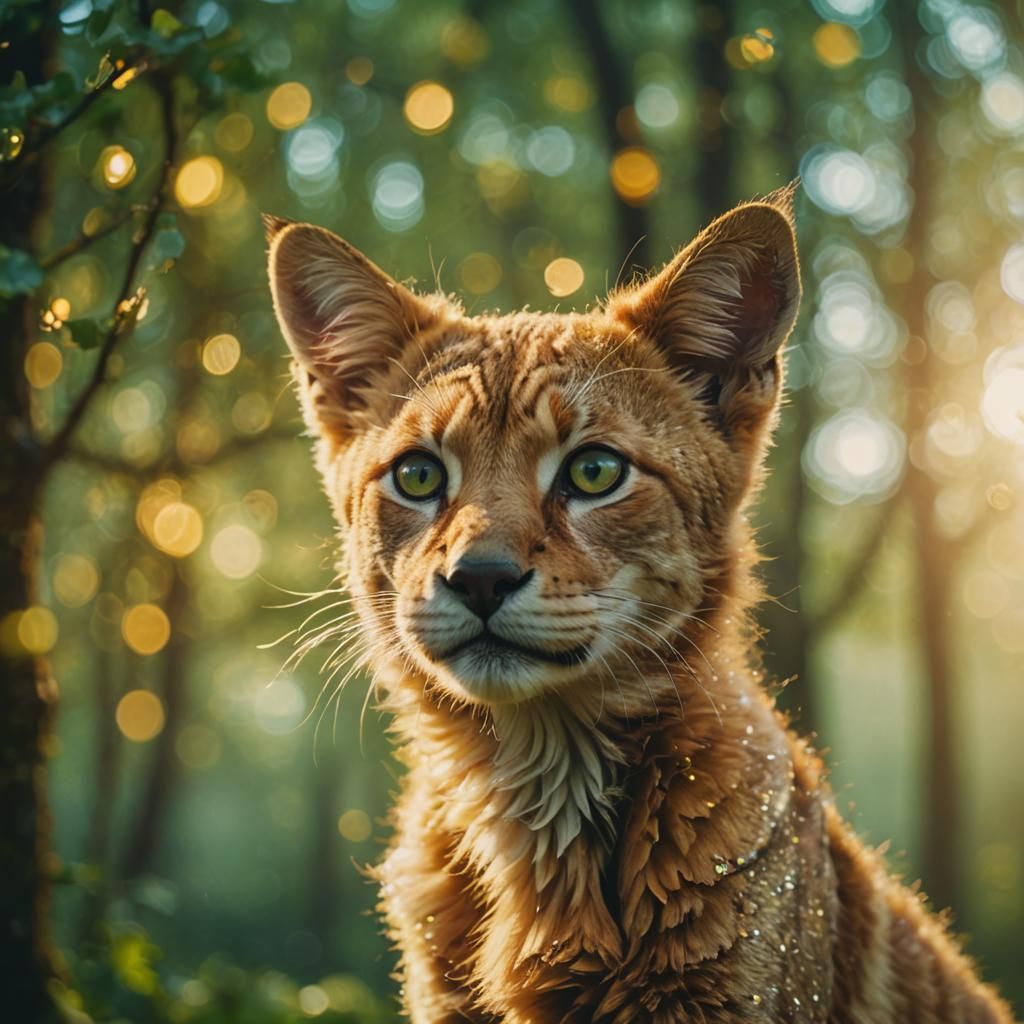 Vibrant Surrealism: Green Sky in Dreamy Bokeh