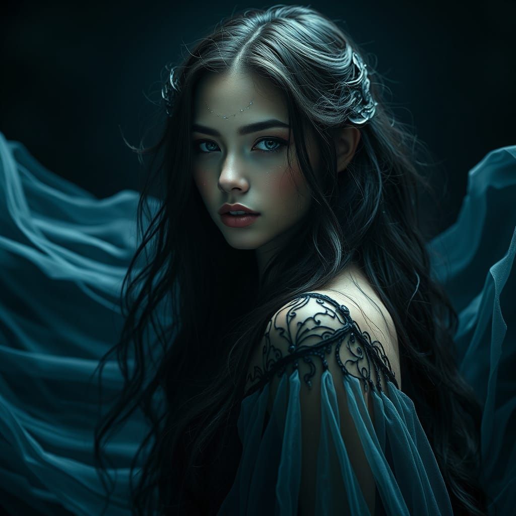 Mystical Goddess of Magic and Transformation in Exquisite De...