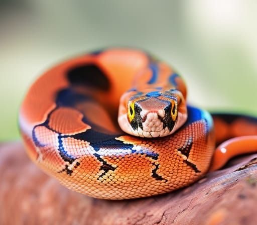 Vibrant Snake Generated by AI