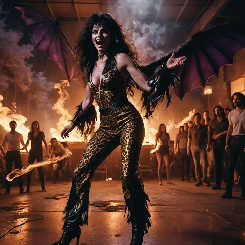 Dreamy Wolf Tail Portrait in Misty Forest