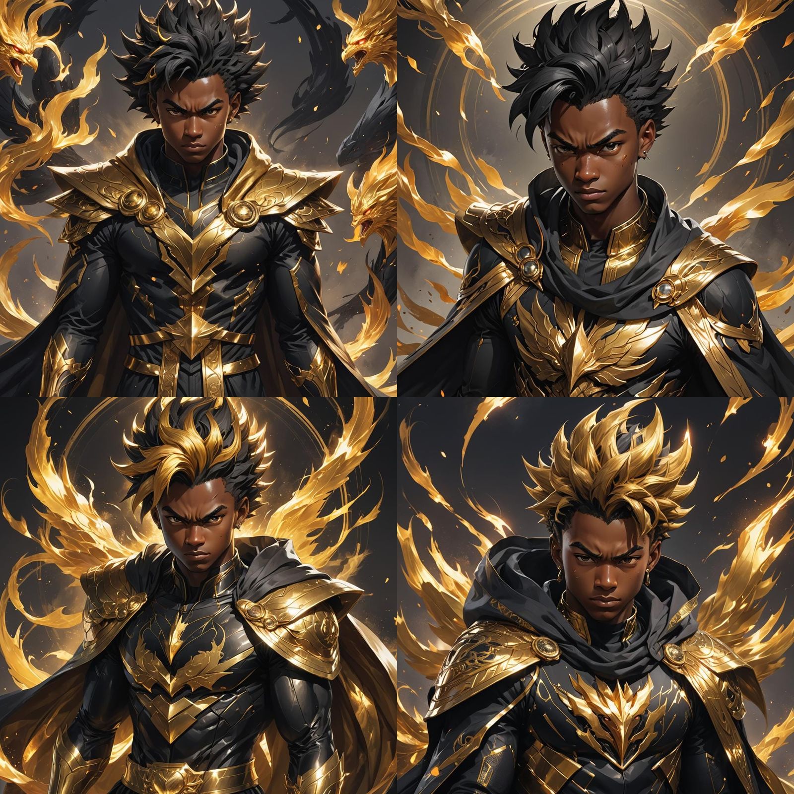 Teenage Super Saiyan in Phoenix Suit Portrait