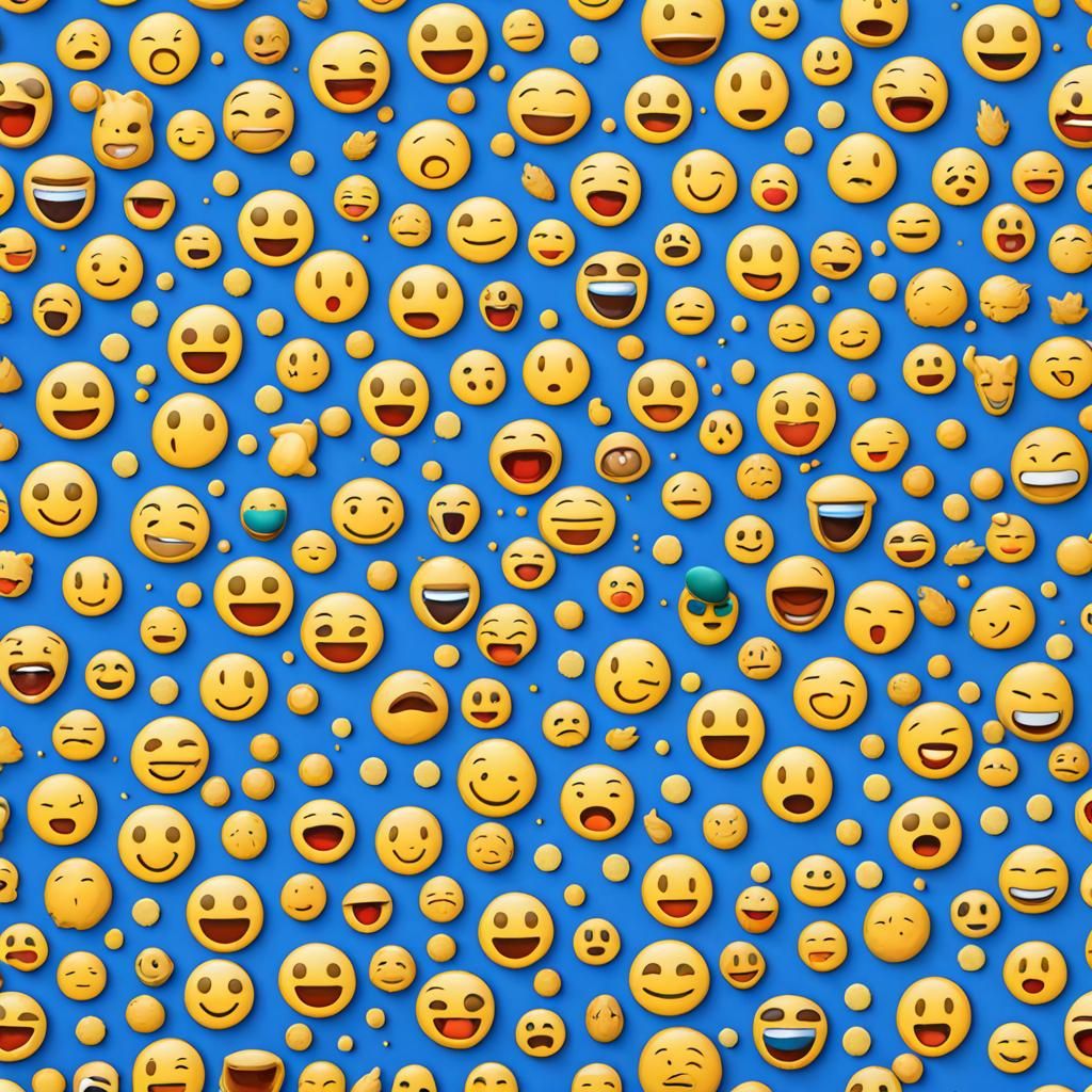 Simple Blue Emoji Illustration