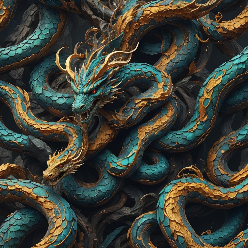 Elemental Viper: Detailed Matte Painting