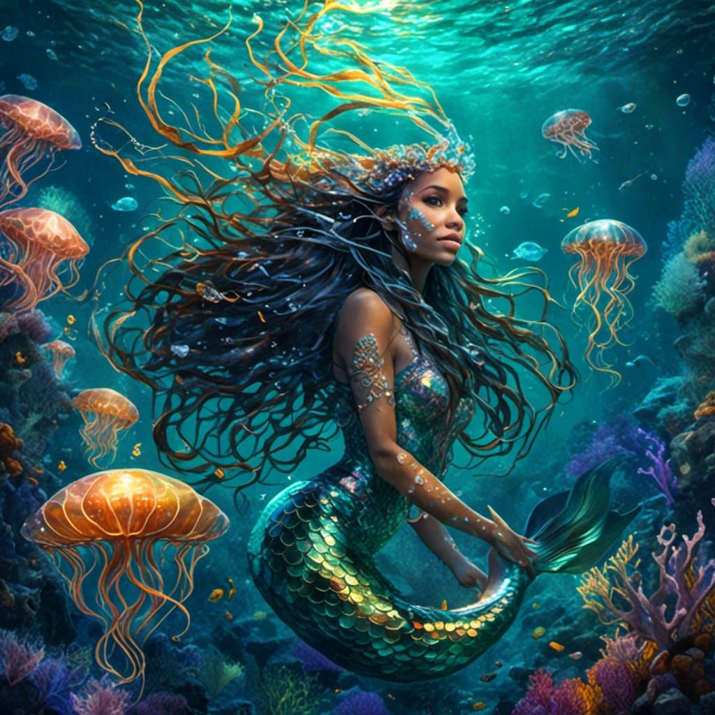 <lora:mermaid:1.0> Underwater Wonders