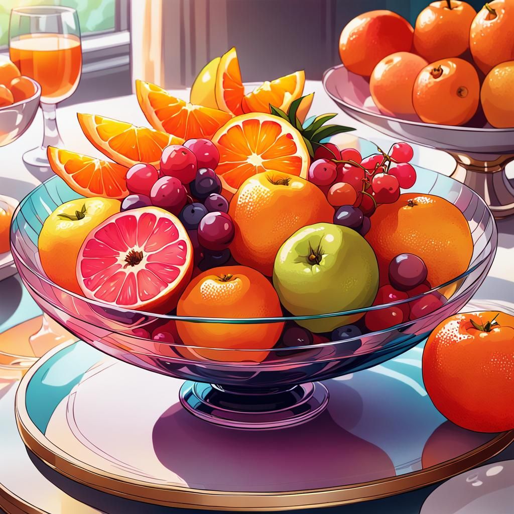 Bright colors: "An attractive fruit dish that is diverse, re...