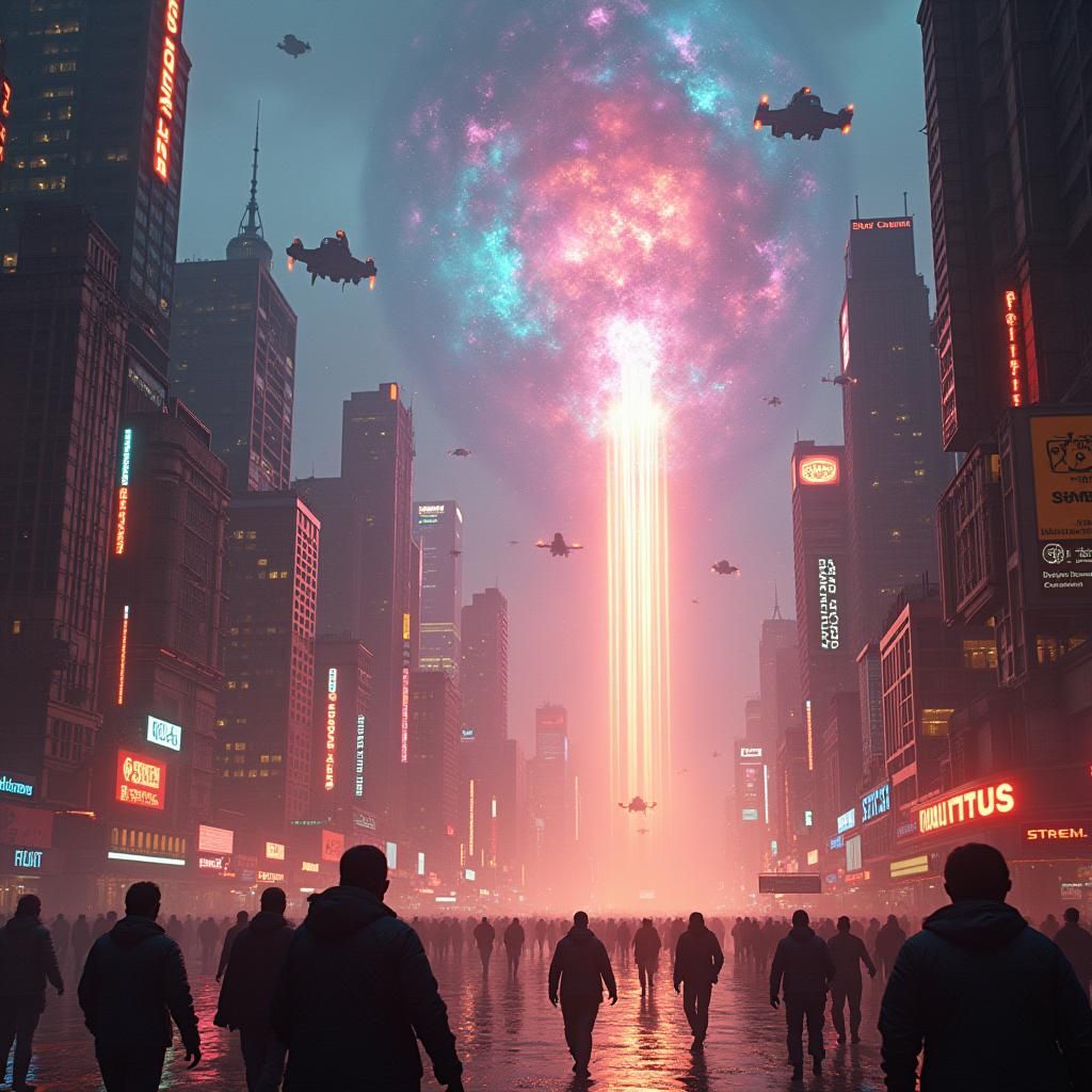 Metropolis Under Siege: Energy Shield Defense