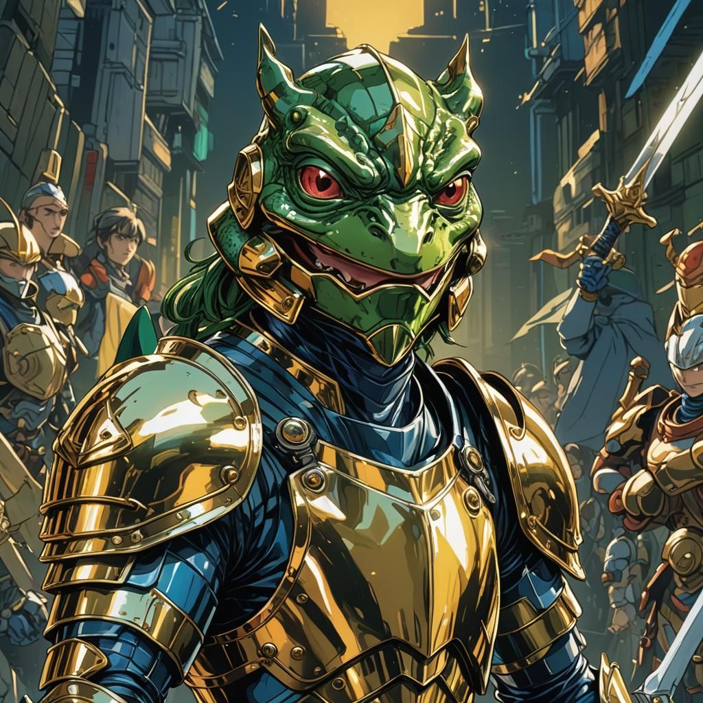 Frog Knight in Armor: Akira Toriyama Manga Art