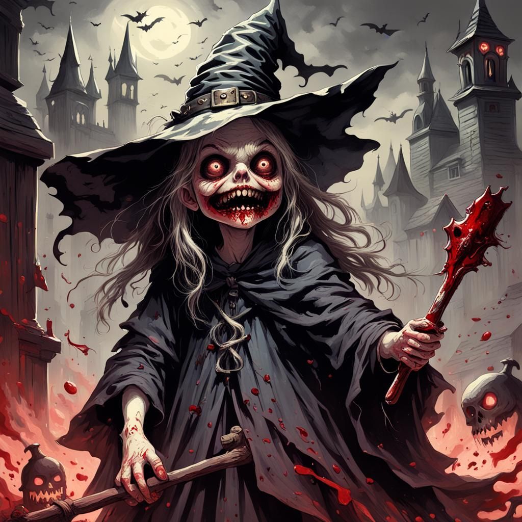 Bloody Cute Witch: A Horror Aesthetic