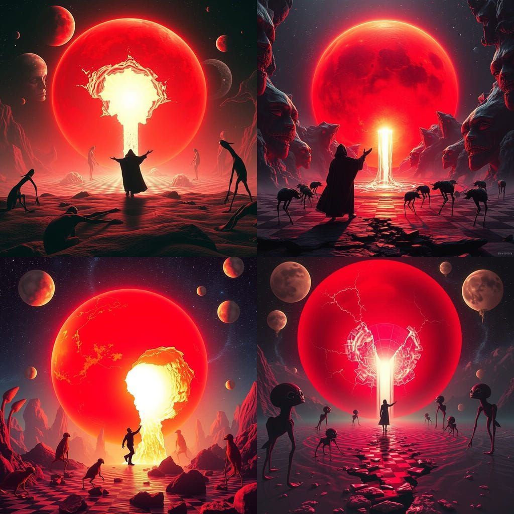 Surreal Portal Revealed by Fractured Planet