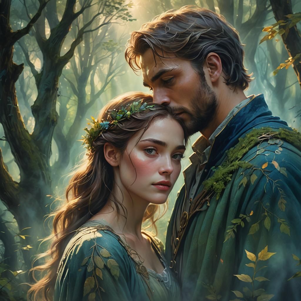 Enchanted Forest Portrait in Fantasy Style