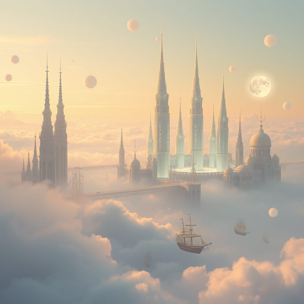 Crystalia: Dreamy Cityscape in Ethereal Beauty