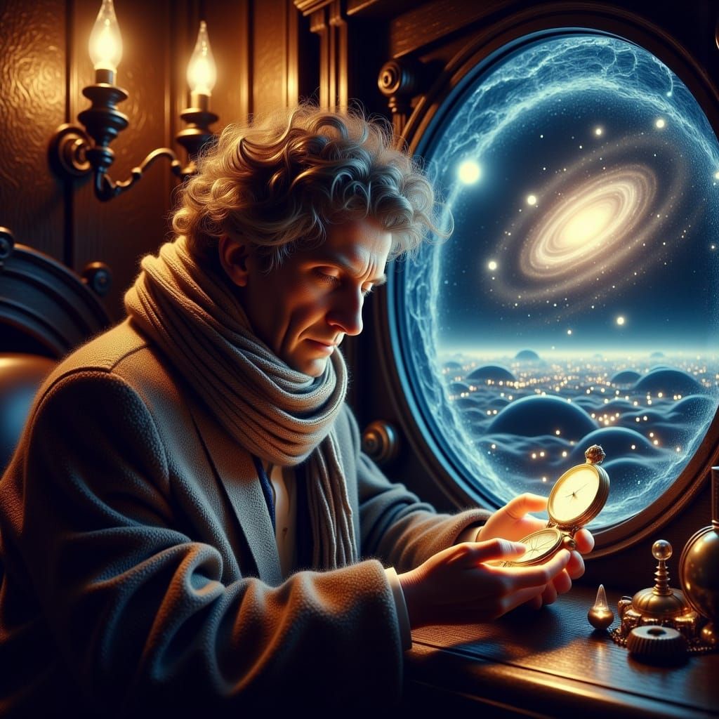 Time Lord Contemplates Celestial Alignments in Warm, Golden ...