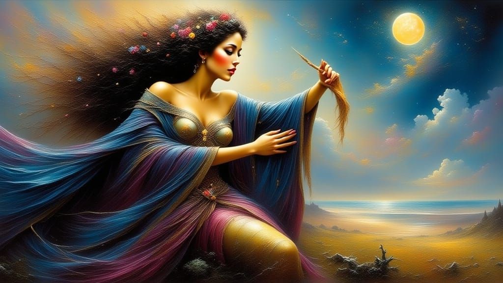 Latina Warrioress with Blue Spanish Eyes