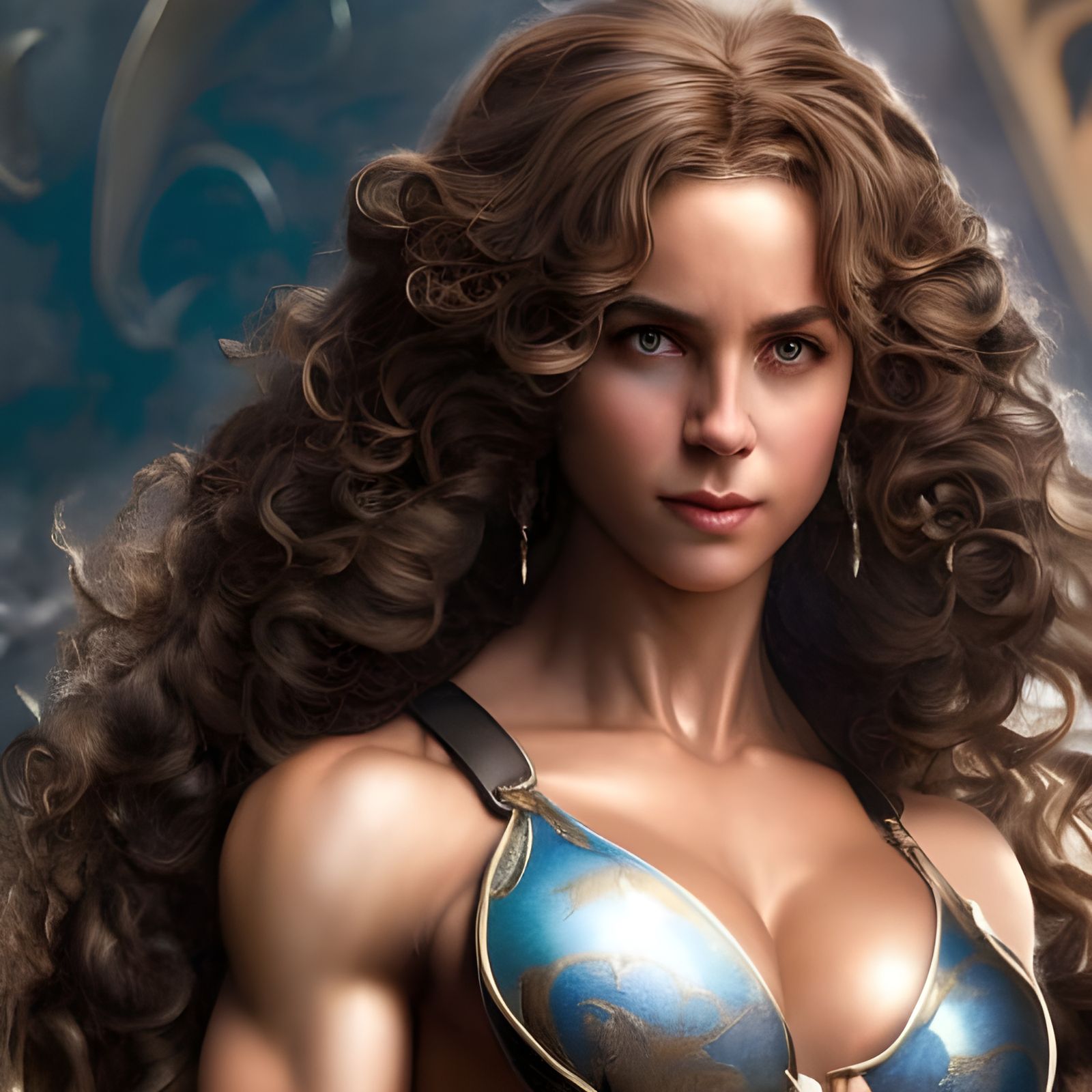 Muscular Hermione Granger in Rococo Style