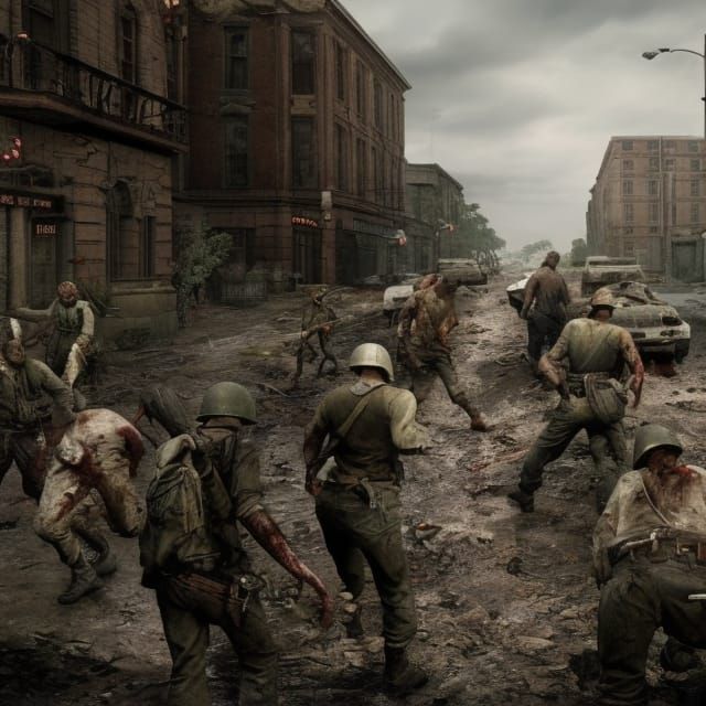 WWII Zombie Prehistoric Post-Apocalyptic Concept Art