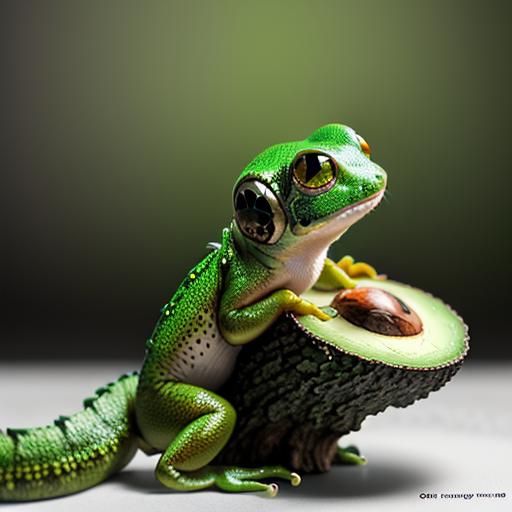 Avocado Salamander: A Photo-Realistic Digital Masterpiece